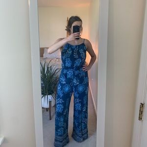 Altar’d State Blue Floral PANTSUIT (maxi dress)